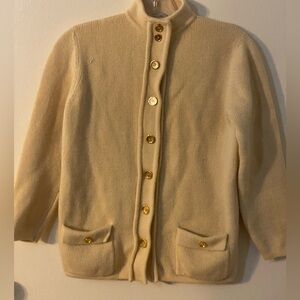 Vtg 50s/60s Robinsons 100% “Young California” Wool Sweater Cardigan Medium READ